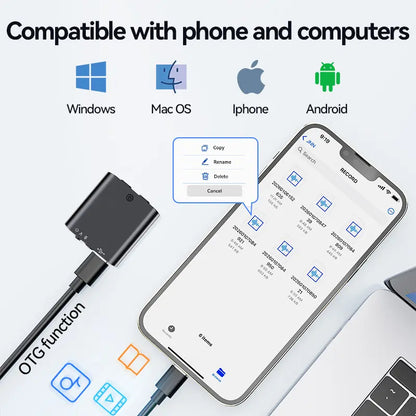🔊 Mini Magnetic Voice Recorder One-Touch Recording