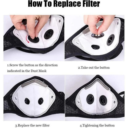 💖 Reusable Carbon Filter Dust Mask – Built for Active Lifestyles