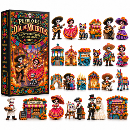 Day of the Dead Village 2026 – 24-Day Day of the Dead Collectible Countdown Calendar with 24 Unique Miniatures
