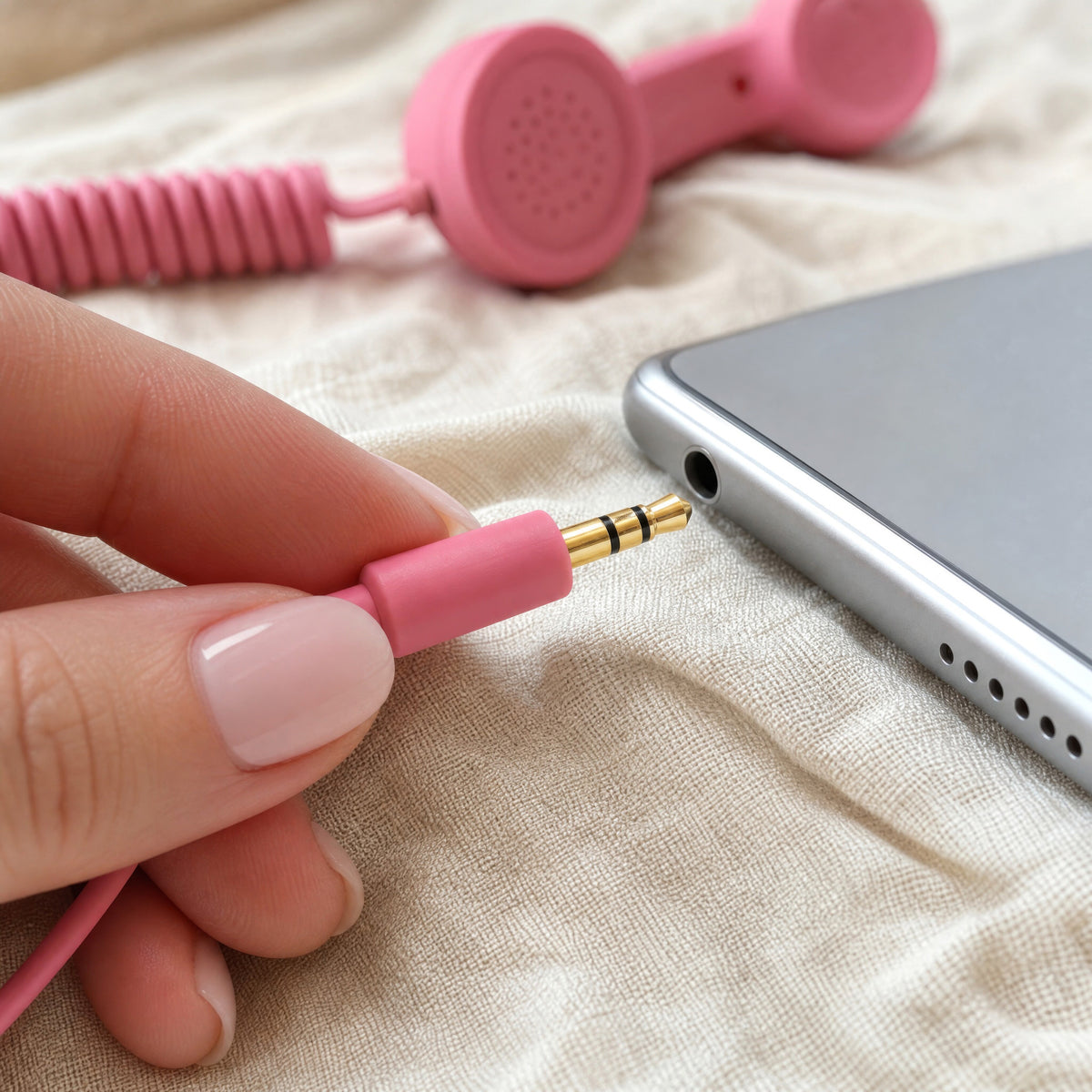☎️ Retro Wired Phone Handset for Smartphones