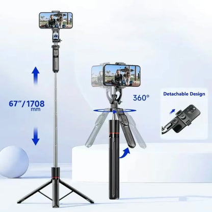 3-Piece Adjustable Smartphone Tripod Set (Includes Bluetooth Remote)