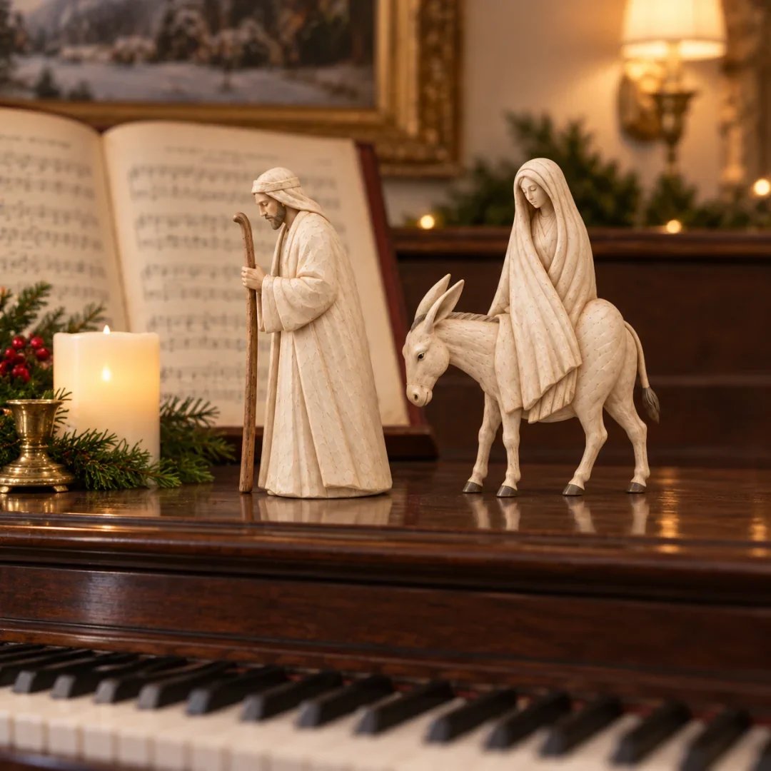 ✝️🌟Handmade Journey to Bethlehem Nativity Figurine Set