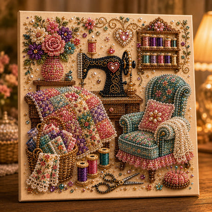 ✨ Cozy Hobby Rooms 3D Diamond Painting Kit