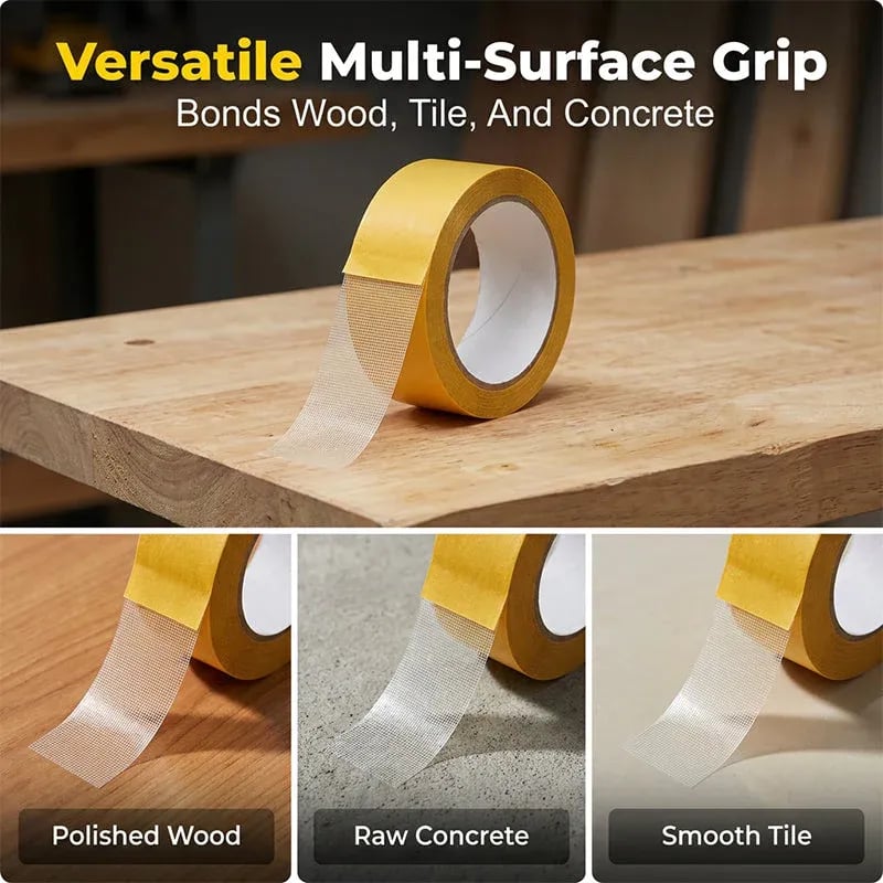 🔥Heavy-Duty Double Sided Tape, Strong Adhesive, Waterproof & Removable, No Residue