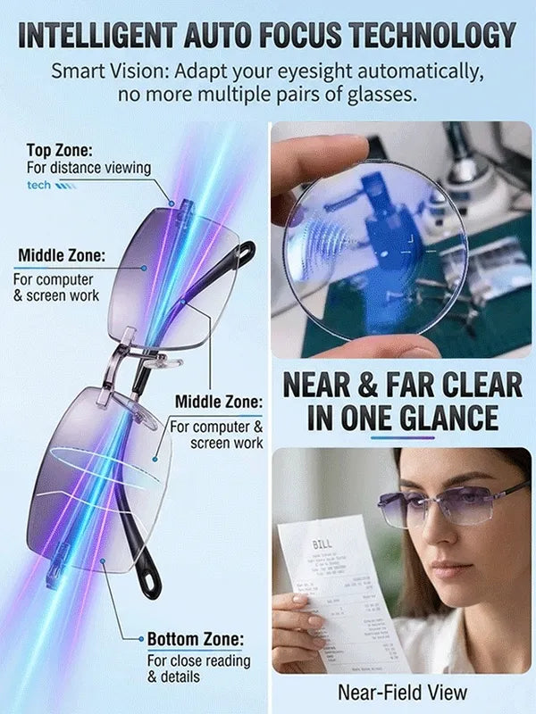👓[Regain Your Youthful Vision] Smart Zoom Diamond-Cut Reading Glasses