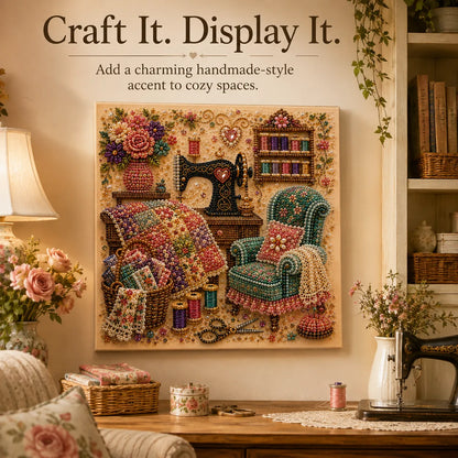 ✨ Cozy Hobby Rooms 3D Diamond Painting Kit