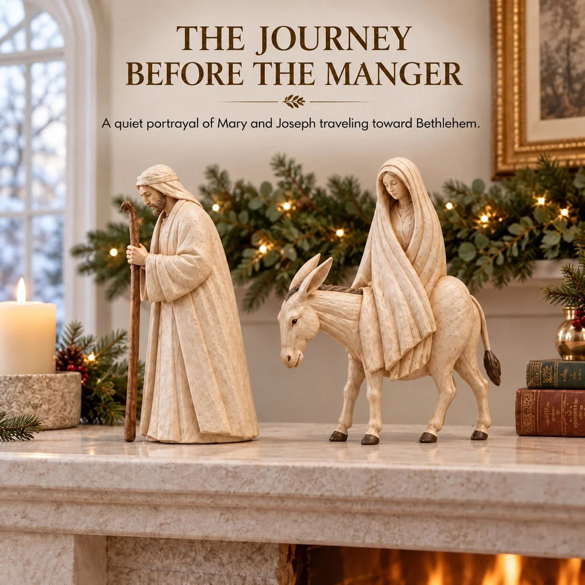 ✝️🌟Handmade Journey to Bethlehem Nativity Figurine Set