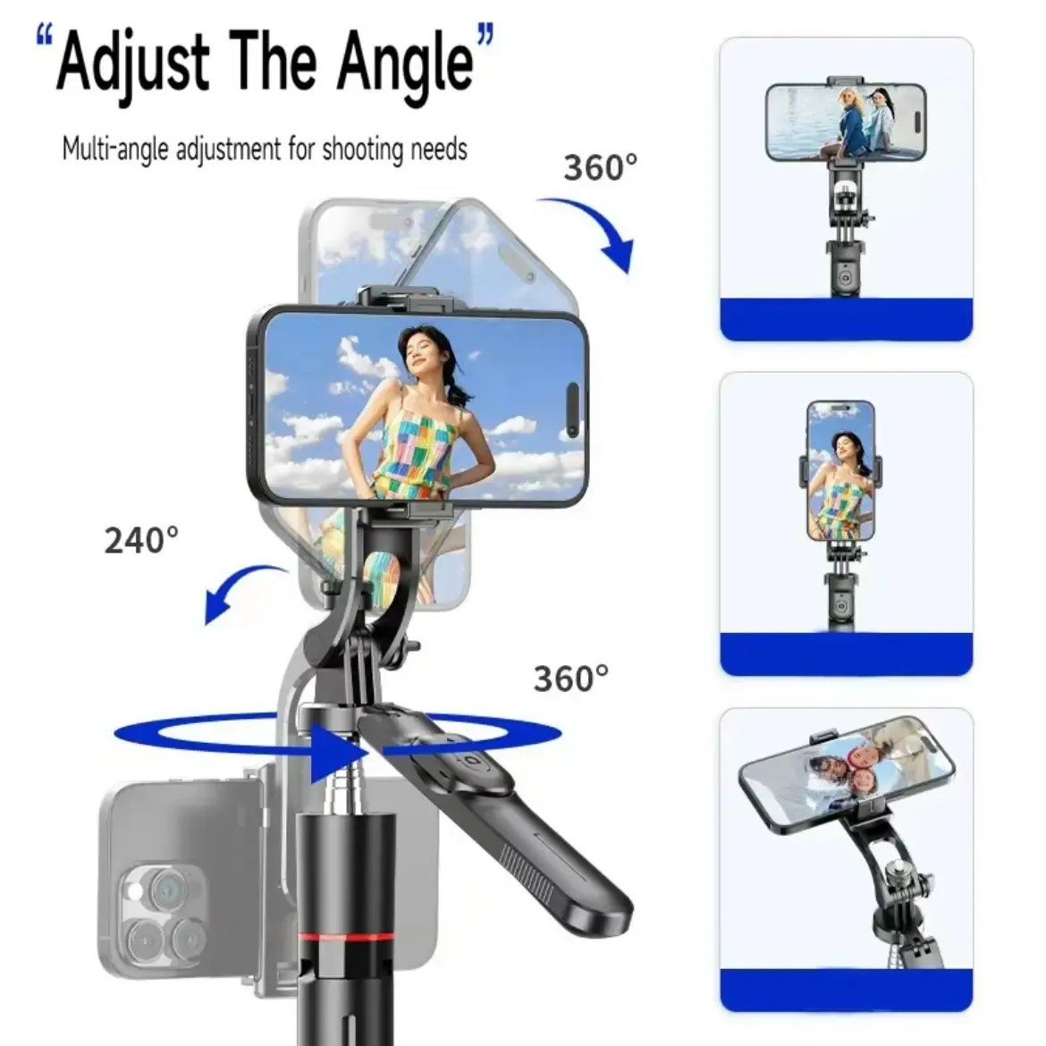 3-Piece Adjustable Smartphone Tripod Set (Includes Bluetooth Remote)