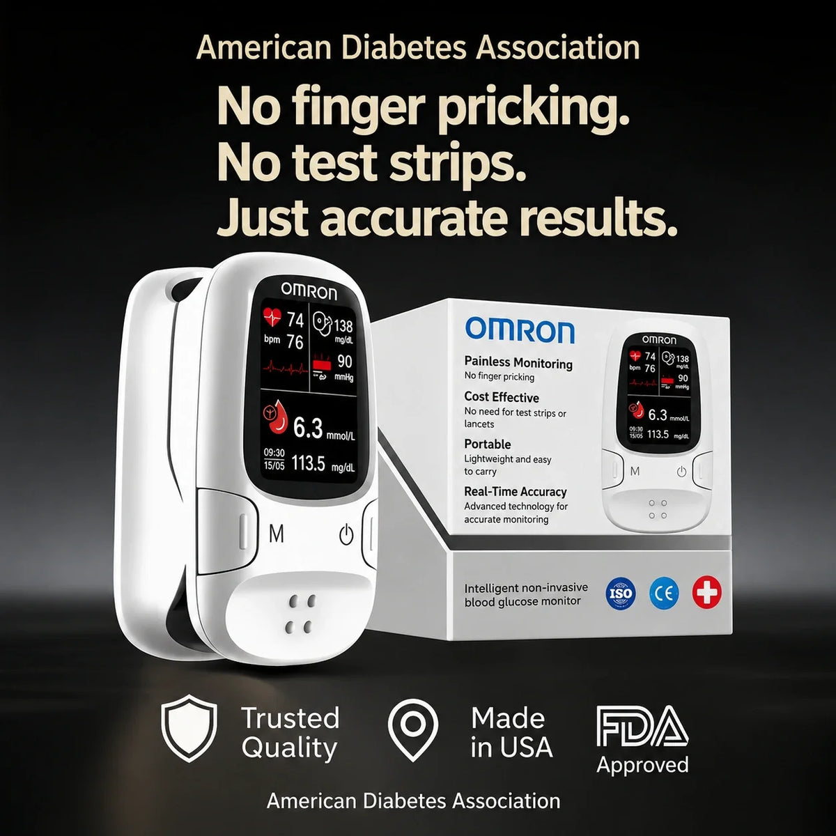 🩸 Omron™ Introduces the newly launched non-invasive smart blood glucose meter 🔥
