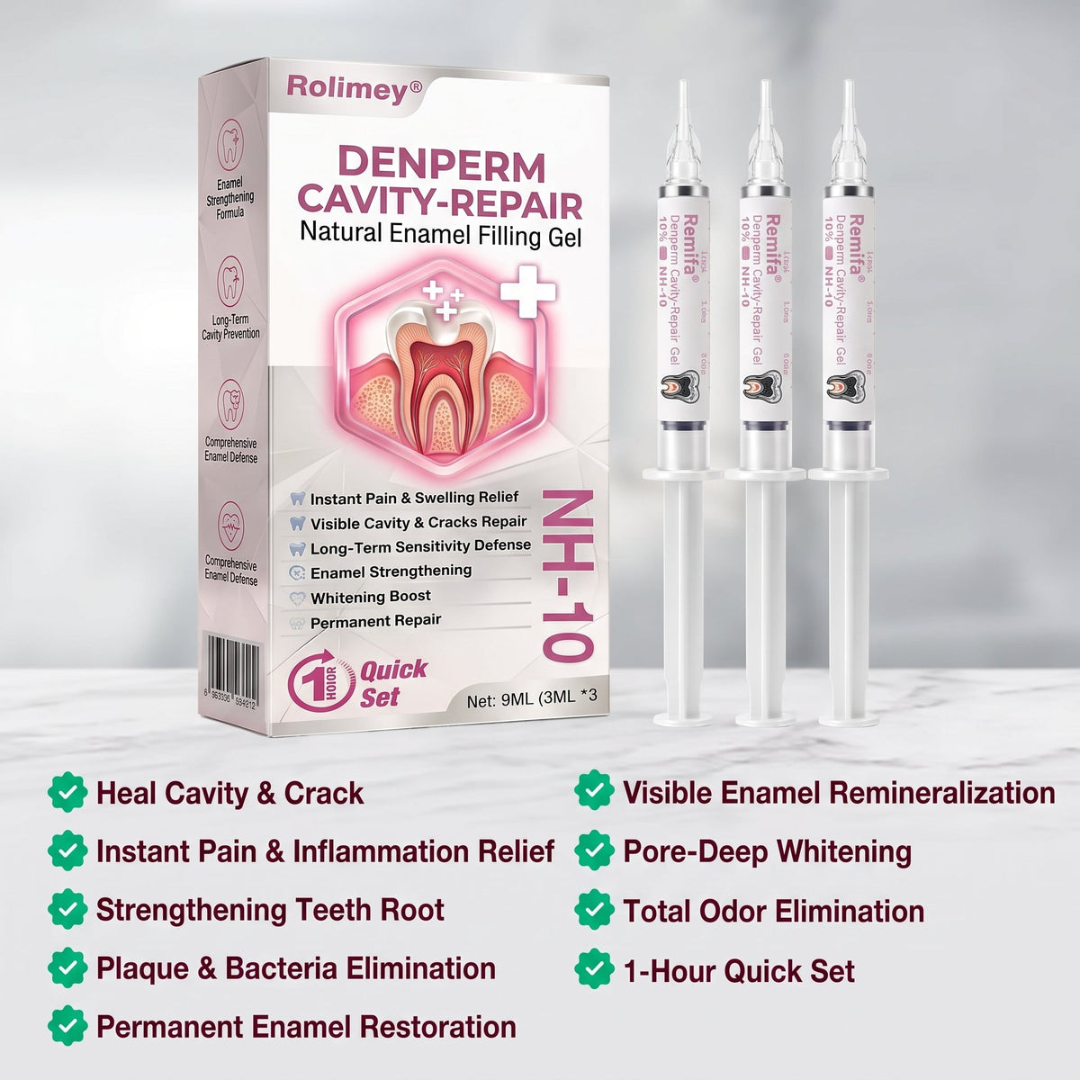 🦷 Rolimey® DenPerm Cavity-Repair Natural Enamel Filling Gel
