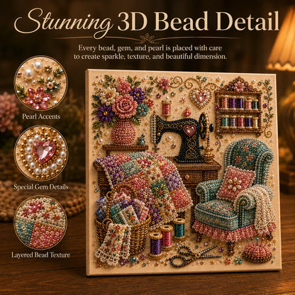 ✨ Cozy Hobby Rooms 3D Diamond Painting Kit