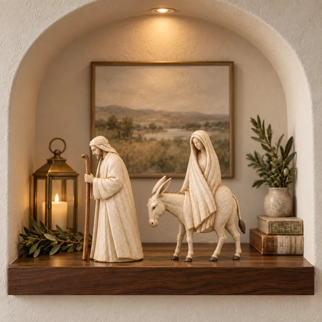 ✝️🌟Handmade Journey to Bethlehem Nativity Figurine Set