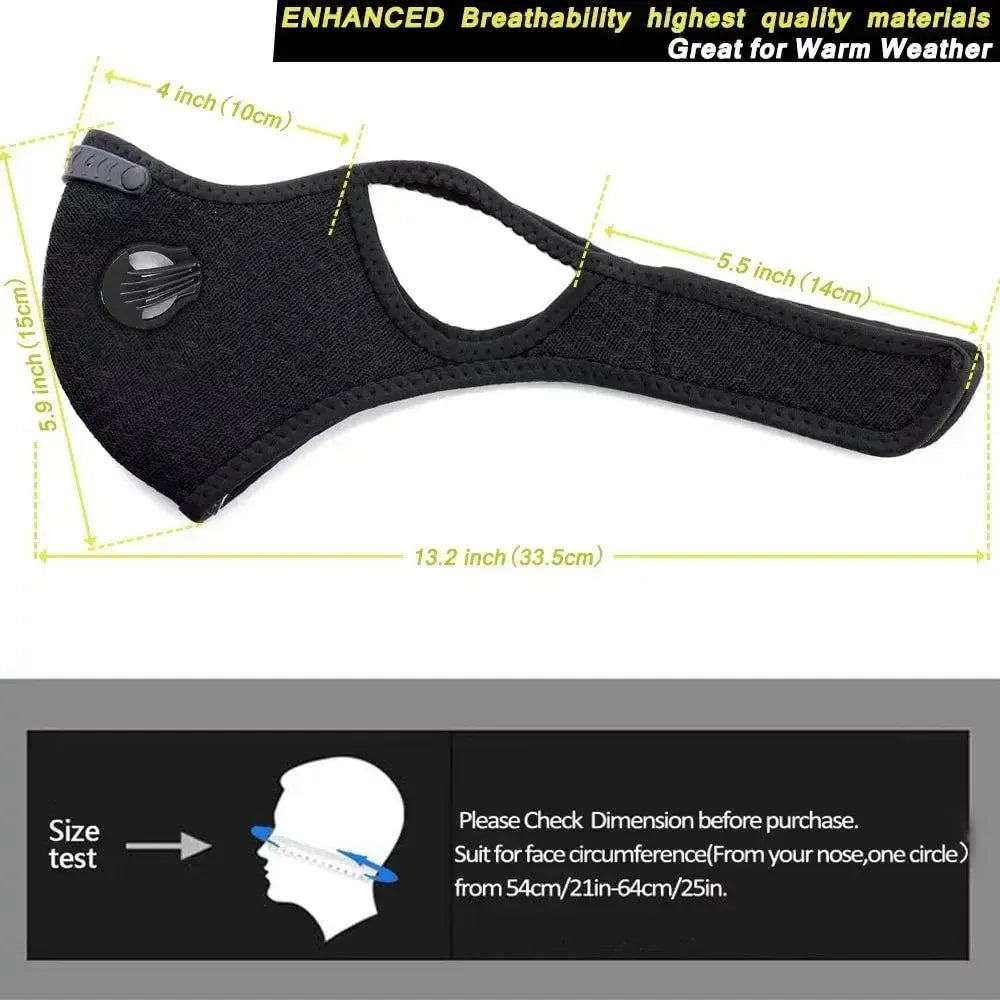 💖 Reusable Carbon Filter Dust Mask – Built for Active Lifestyles