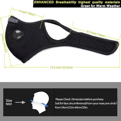 💖 Reusable Carbon Filter Dust Mask – Built for Active Lifestyles