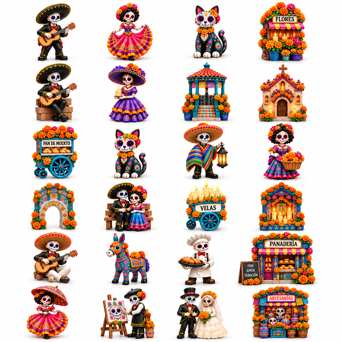 💀🎃 Pueblo del Día de Muertos 2026 – 24-Day Day of the Dead Collectible Countdown Calendar with 24 Unique Miniatures 🕯️🌼✨