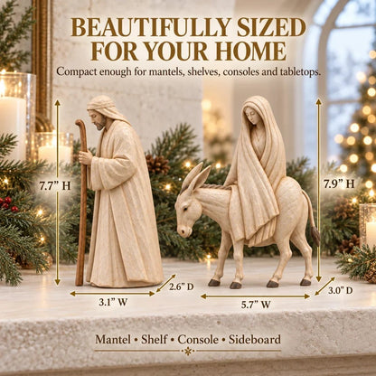 ✝️🌟Handmade Journey to Bethlehem Nativity Figurine Set