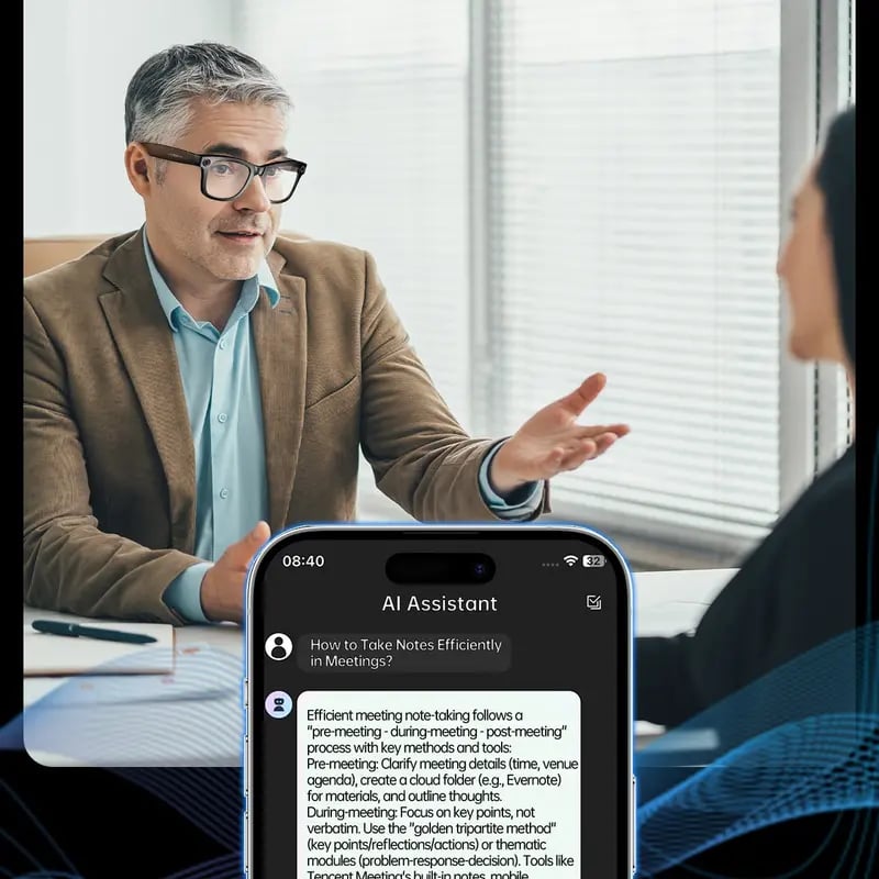 ⏰👓Smart AI Translation Camera Bluetooth Glasses—8 MP Pixels, 160+ Languages, Real-Time Translation