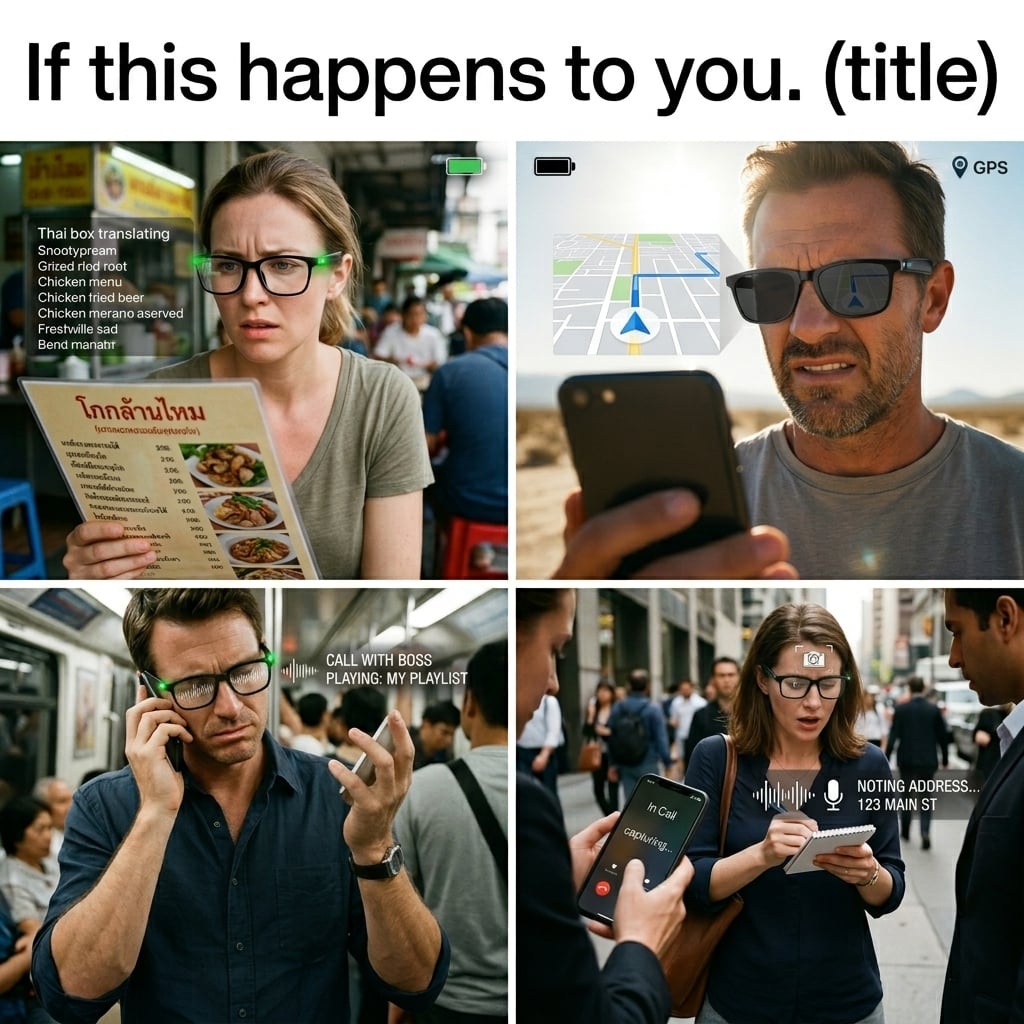 👓 All-weather on-body AI assistant, real-time multilingual simultaneous translation, seamless cross-border communication, all-round AI recognition for everything, on-body professional recorder, hands-free calls, music playback