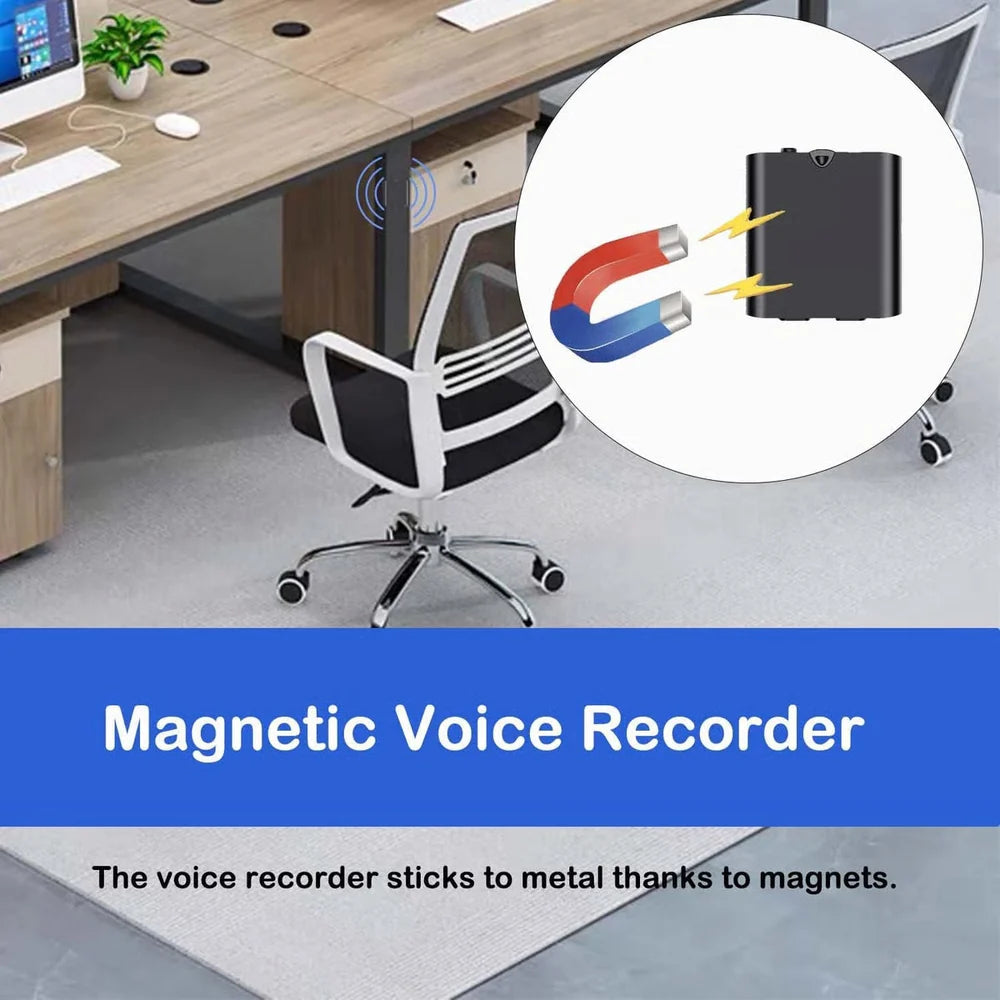 🔊 Mini Magnetic Voice Recorder One-Touch Recording
