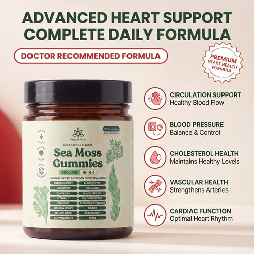 Sea Moss 16-In-1 Gummies - For Blood Pressure Balance & Heart Health
