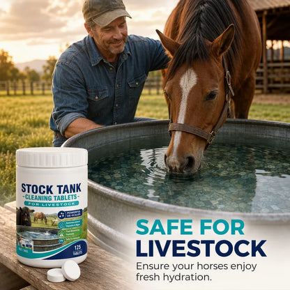 🧼 Livestock Water Tank Cleaning Tablets – 💧 Fast-Dissolving Trough & Water Container Cleaner