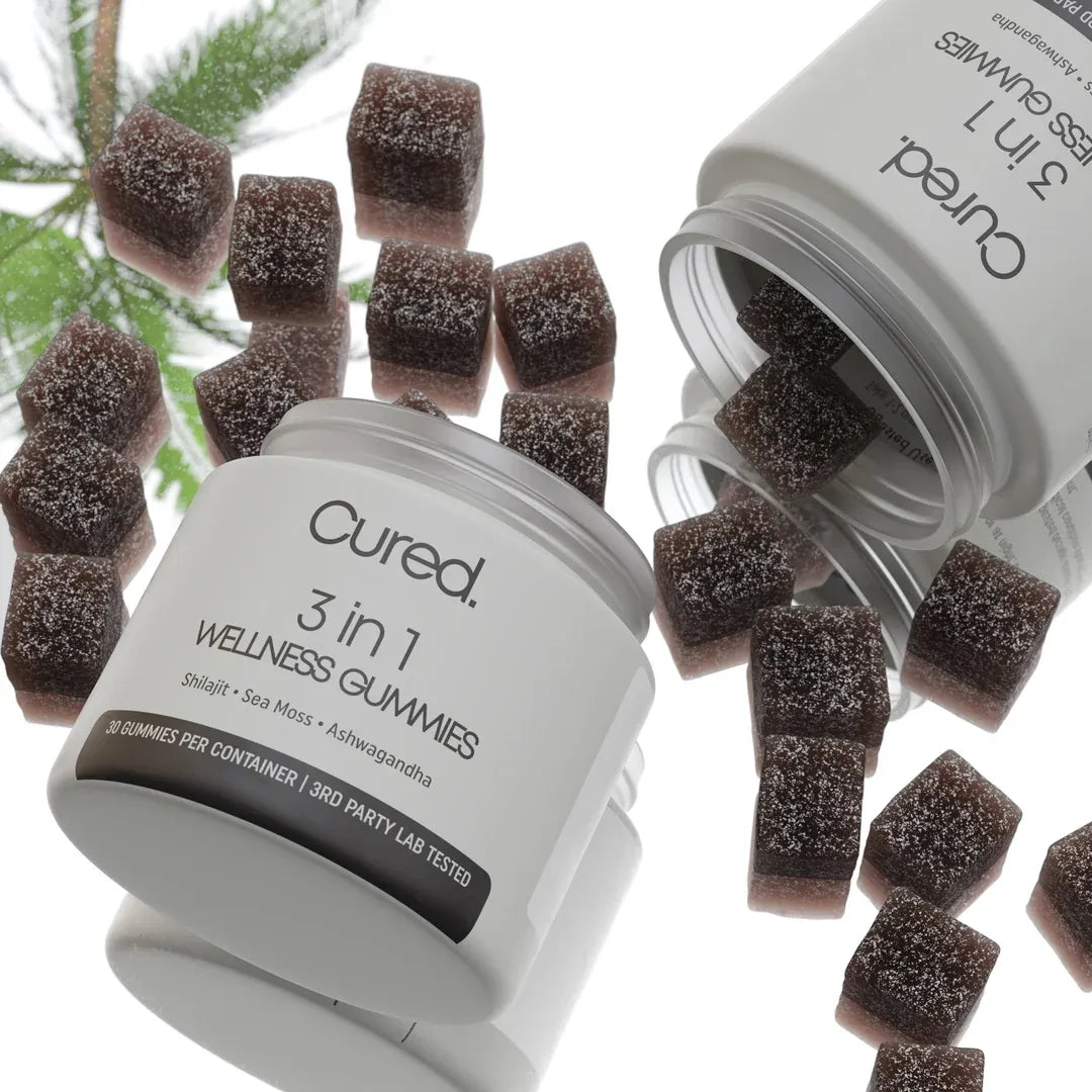 CURED® 3-in-1 Wellness Gummies Shilajit Gummies For Men Energy