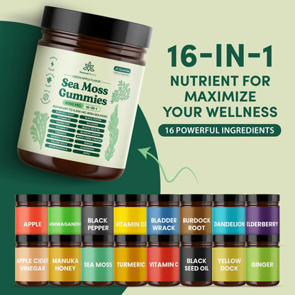 Sea Moss 16-In-1 Gummies - For Blood Pressure Balance & Heart Health