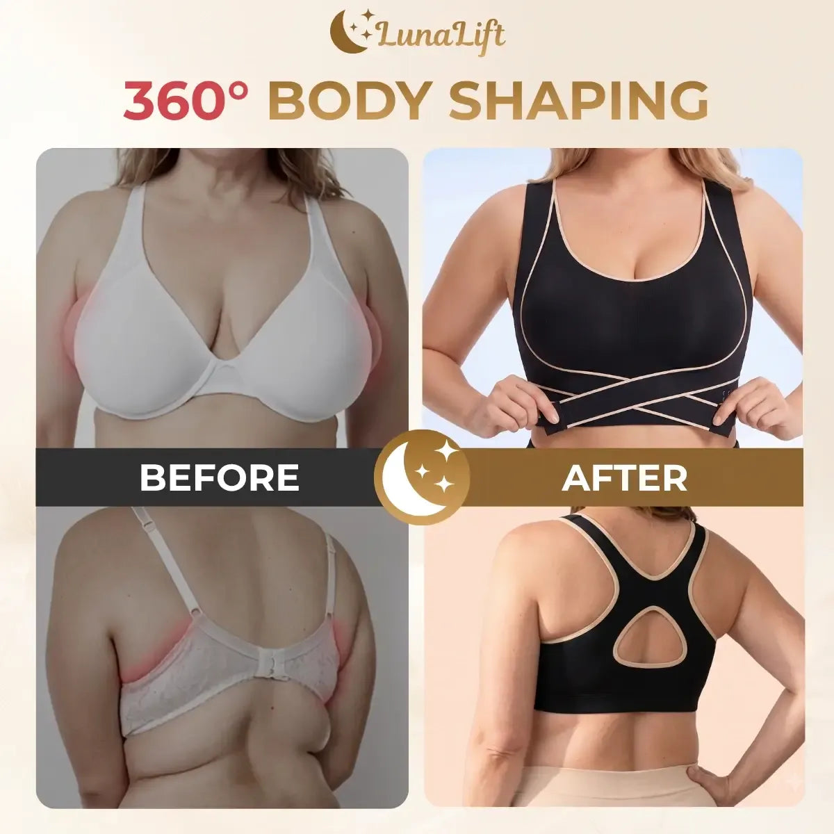 LunaLift - Everyday Comfortable Lift Up & Posture Support Bra
